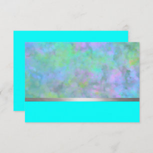 Invitation Après Party Abstract Design en Argent Turquoise