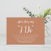 Invitation Après Qu'Ils Disent Je FAIS, Mariage Elopement Dîn (Debout devant)