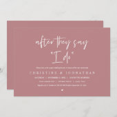 Invitation Après qu'ils disent que je FAIS, Post mariage Brun (Devant / Derrière)