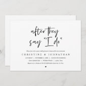 Invitation Après qu'ils disent que je FAIS, Post mariage Brun (Devant / Derrière)