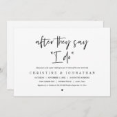 Invitation Après qu'ils disent que je FAIS, Post mariage Brun (Devant / Derrière)