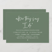 Invitation Après qu'ils disent que je FAIS, Post mariage Brun (Devant / Derrière)