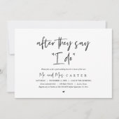 Invitation Après qu'ils disent que je FAIS, Post mariage Brun (Devant)