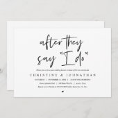 Invitation Après qu'ils disent que je FAIS, Post mariage Brun (Devant / Derrière)