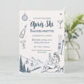 Invitation Après-Ski Alpine Chic Week-end de Bachelorette  (Debout devant)