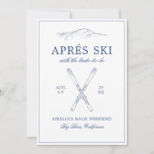 Invitation Après Ski avec la mariée à être Bach Week-end (Devant)