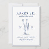 Invitation Après Ski avec la mariée à être Bach Week-end (Devant)