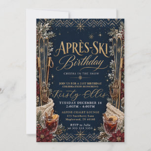 Invitation Après-ski Cheers dans la Neige 21e anniversaire