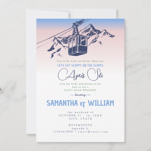 Invitation Après Ski Les Pistes De Ski Hiver Joint Bach Week- (Devant)