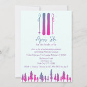 Invitation Apres Ski Neon Bachelorette Party (Devant)