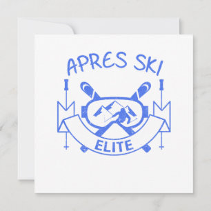 Invitation Apres Ski Ski Neige Sports d'hiver Cadeau