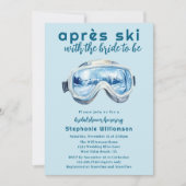 Invitation Apres Ski Sporty Hiver Fête des mariées d'aquarell (Devant)