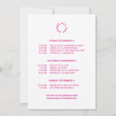 Invitation Après toute la journée Hot rose 40e Anniversaire S (Dos)