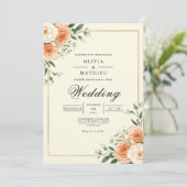Invitation Apricot Bloom Corner Mariage (Debout devant)