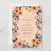 Invitation Apricot Captivating Botanical Wedding (Devant)