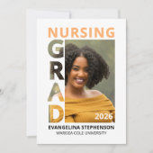 Invitation Apricot Nursing Graduate 2026 Announcement (Devant)