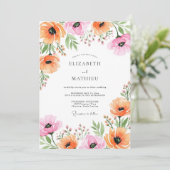 Invitation Apricot Pink Alluring Spring Wedding (Debout devant)