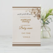Invitation Aqeeqah (Debout devant)