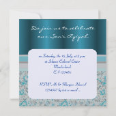 Invitation Aqiqah bleu de bébé musulman islamique (Dos)