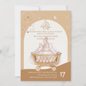 Invitation Aqiqah Cérémonie de baptême du bébé Per (Devant)
