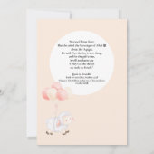 Invitation Aqiqah mignon mouton rose Balloon bébé fille musul (Dos)