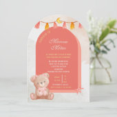 Invitation Aqiqah modifiable pour bébé fille | Conception d'a (Debout devant)