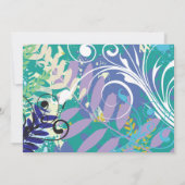 Invitation Aqua ABSTRAIT FLORAL STAR-in (Dos)