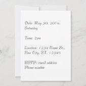 Invitation Aqua Baby Bird (Dos)