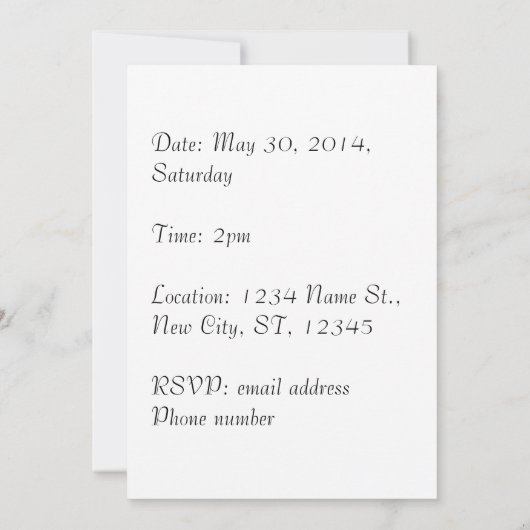 Invitation Aqua Baby Bird (Dos)