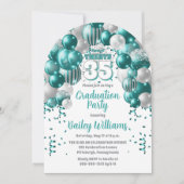 Invitation Aqua Balloons de classe Année Graduation Party (Devant)