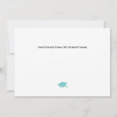 Invitation Aqua Black Photo Graduation (Dos)