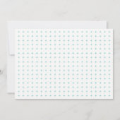 Invitation Aqua bleu, blanc initiales audacieuses typographie (Dos)