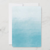 Invitation Aqua Bliss Aquarelle Ombre Mariage (Dos)