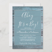 Invitation Aqua Blue Ahoy C'est un Baby shower garçon (Devant)