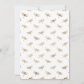 Invitation Aqua Blue et Gold Floral Douche virtuelle (Dos)