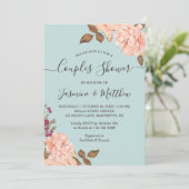 Invitation Aqua Blue ft. Douche à Mariage floral (Debout devant)