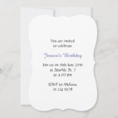 Invitation Aqua blue Ombre fausse parties scintillant scintil (Dos)