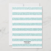 Invitation Aqua Blue Parties scintillant Modèle photo Sweet 1 (Dos)