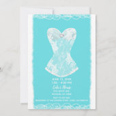 Invitation Aqua Blue & White Holiday Lingerie ShowParty (Dos)