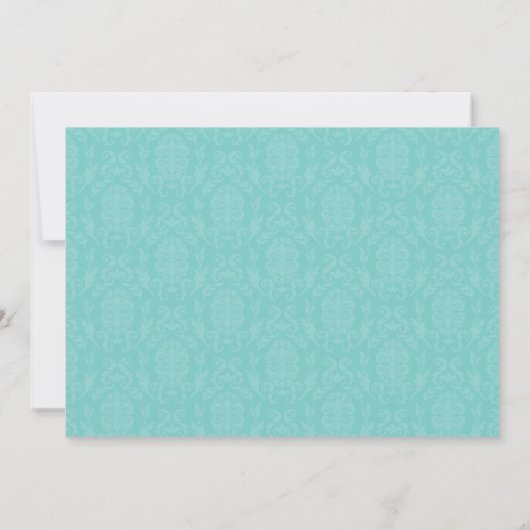 Invitation Aqua Bride sur Mariage Cake (Dos)