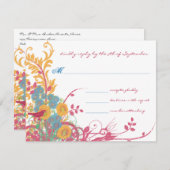 Invitation Aqua Cire d'abeille Framboise Fleur de sauvage Ois (Devant / Derrière)