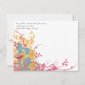 Invitation Aqua Cire d'abeille Framboise Fleur Sauvage Oiseau (Dos)