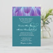 Invitation Aqua Dahlia Mariage Turquoise Look V3 (Debout devant)