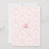 Invitation Aqua d'invitations de baby shower de ballerine de (Dos)