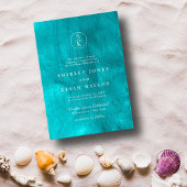 Invitation Aqua Elegance Turquoise & Turquoise Mariage Aquare