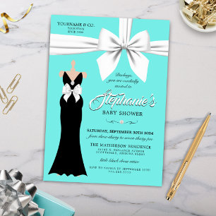 Invitation Aqua Elegant Mode Baby shower Tiffany