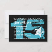 Invitation AQUA et BLACK 15e anniversaire Grunge Party (Dos)