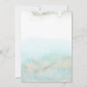 Invitation Aqua et Gold Watercolor Beach Key West Mariage (Dos)
