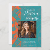 Invitation Aqua et Orange (Devant)