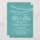 Invitation Aqua Été String Mariage lumière invite (Devant / Derrière)